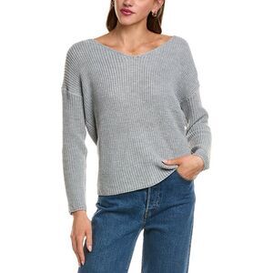 Jak Womens  V-Neck Sweater, Gray